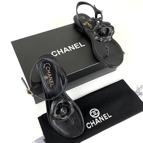 chanel camellia flower sandals